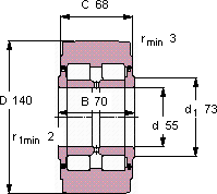 NNTR 55x140x70.2ZL
