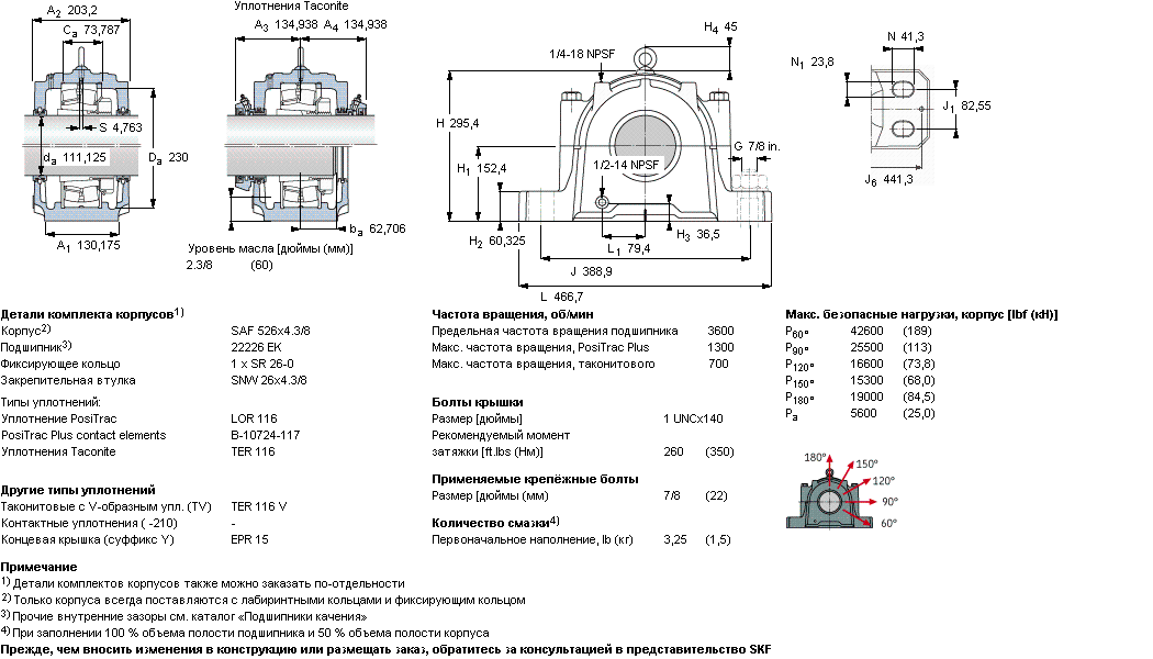 SAF 22526x4.3/8